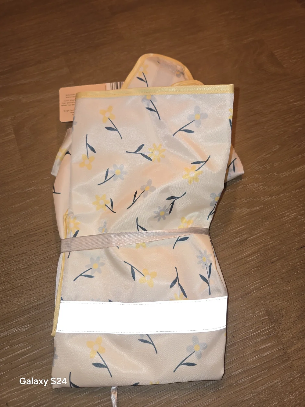 Reversible Yellow Floral Pet Rain Jacket Sz L Heart To Tail Reflective New